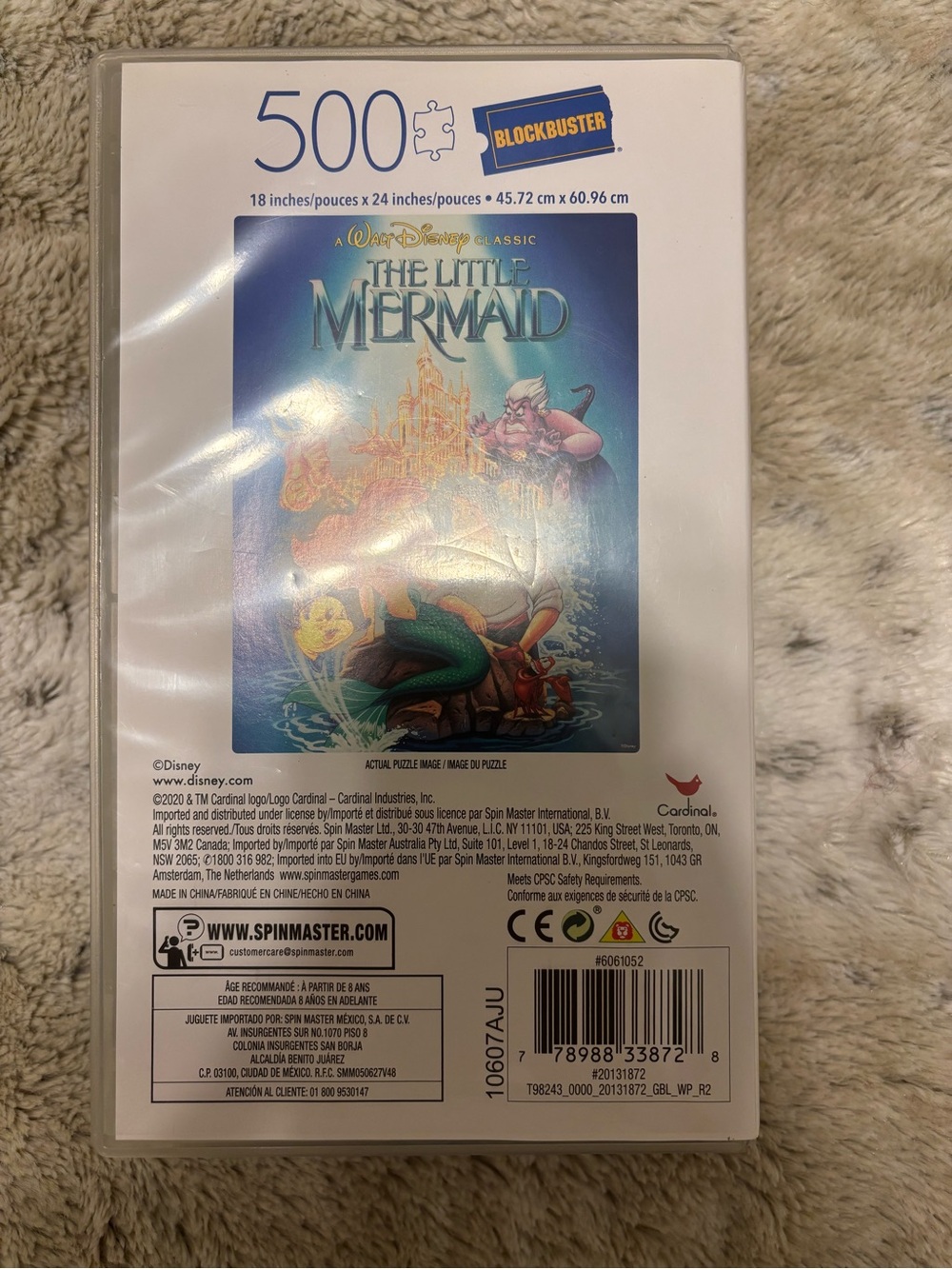 Disney The Little Mermaid Blockbuster VHS Case 500-Piece Puzzle - Picture 3 of 4